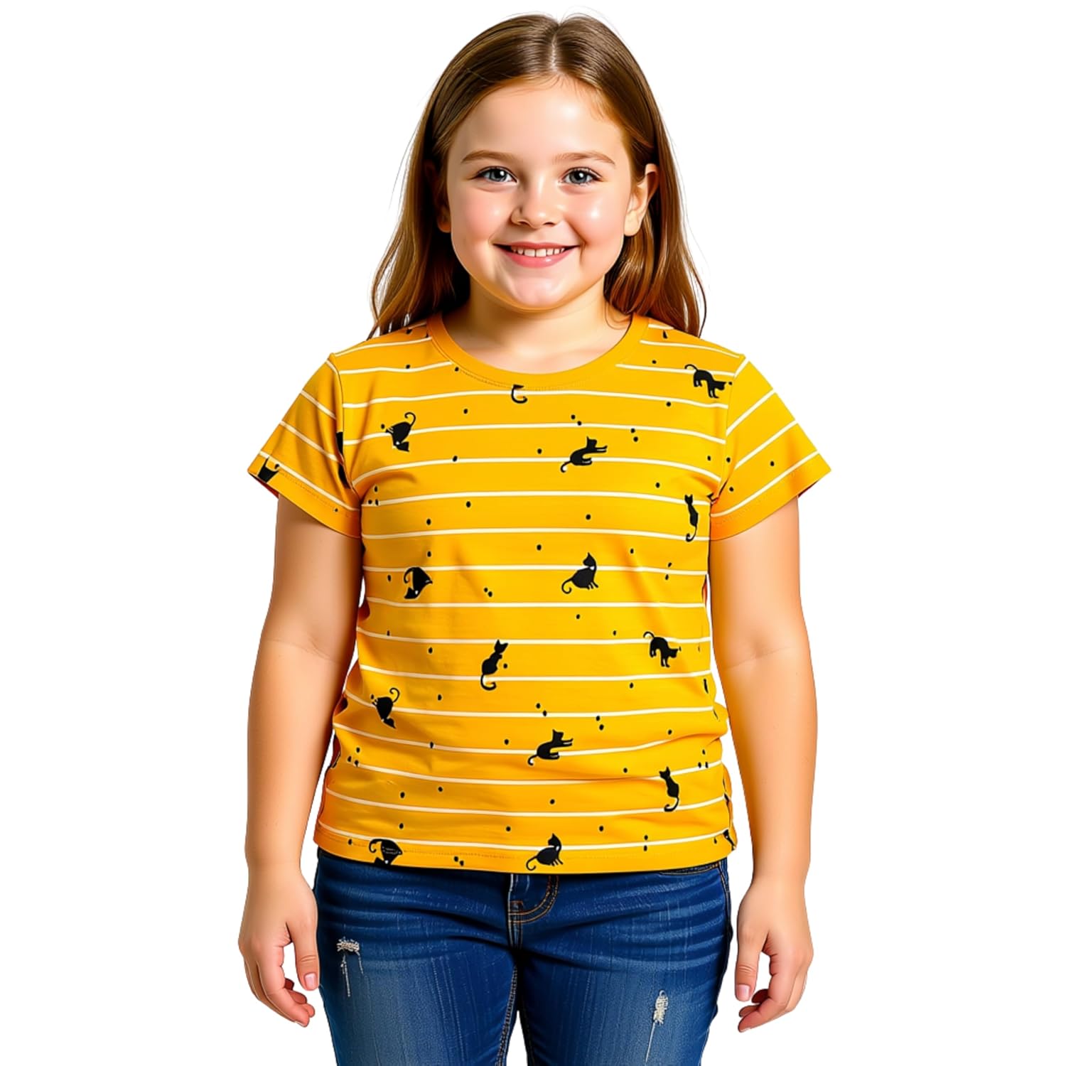 Stories.Label Girl Cotton Printed T-Shirts in Half Sleeves Regular Fit, Soft Durable Fabric, No Shrinkage, Long Lasting Print Colors (7-16 Years) offers donot miss Stories.Label Girl Cotton Printed T-Shirts in Half Sleeves Regular Fit, Soft Durable Fabric, No Shrinkage, Long Lasting Print Colors (7-16 Years) offers donot miss