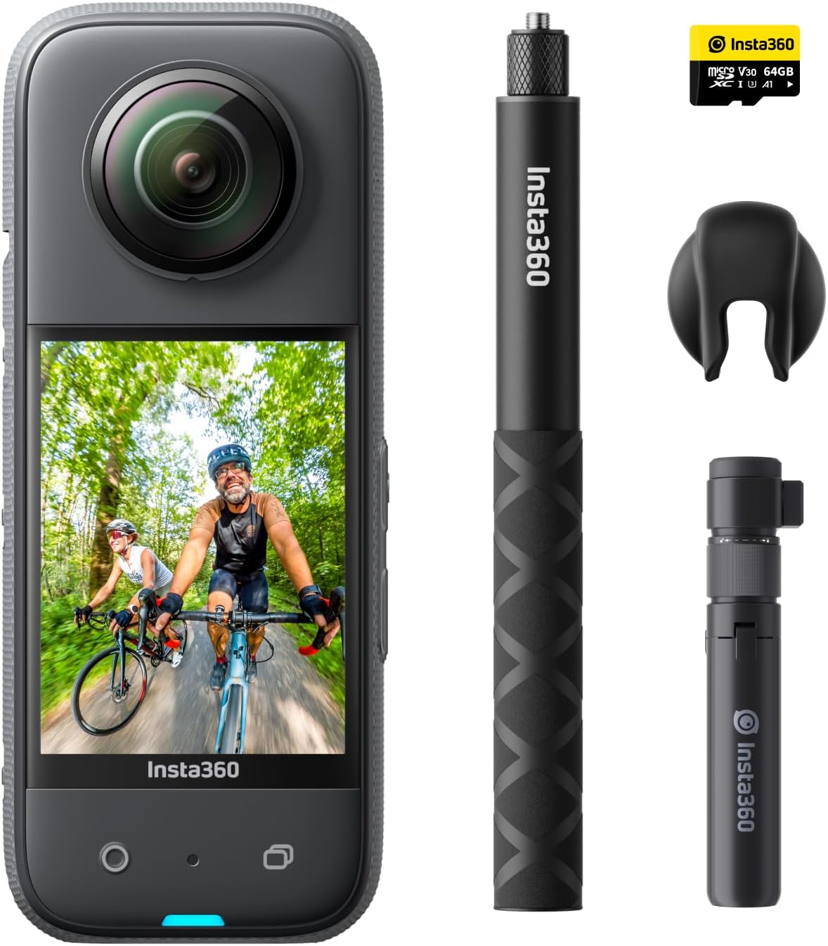 Insta360 X3 | New 1/2" 48MP Sensor IPX8 Waterproof 5.7K 360 Degree Video 72MP 360 Degree Photo Image Stabilization Active HDR 4K First Person View 60 fps Selfie 360 Degree Horizon Leveling AI Edit