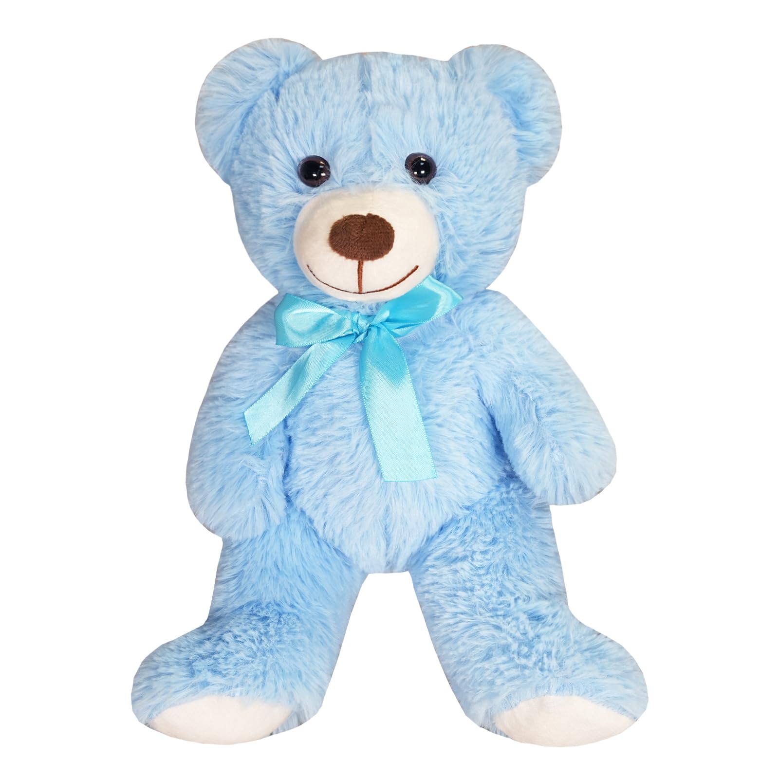 Teddy Bear Stuffed Animal，13.78'' Blue Teddy Bear Plush Toy Cuddly Valentine’s Day Gift for Boyfriend or Girlfriend (Blue)