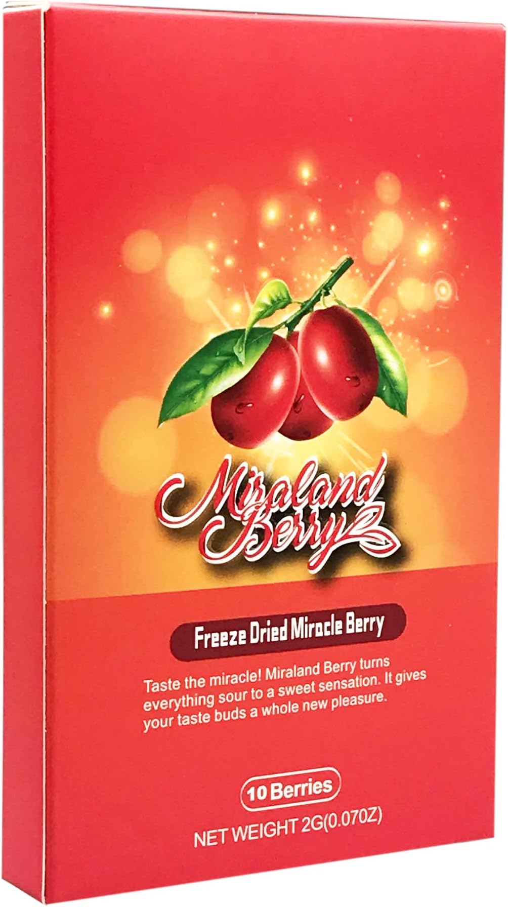 MiralandBerry Miracle Fruit, Miracle Berry (10 Whole Berries), Freeze Dried
