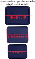 Vista 2 de Pyrex 7212-PC 11-Cup, 7211-PC 6-Cups & 7210-PC 3-Cup Blue Tapas de repuesto para almacenamiento de alimentos – Fabricado en Estados Unidos