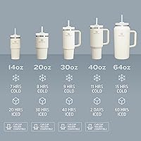 Vista 4 de STANLEY Quencher H2.0 FlowState - Vaso térmico de acero inoxidable con aislamiento al vacío, vaso con tapa y pajita para agua, té o café helado