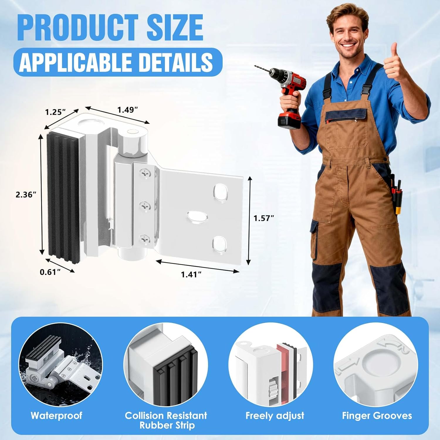 Home Security Door Lock Reinforcement Lock,Flip Lock,Extra Proof Door Lock for Kids Safety with Screws,for Inward Swinging Front Door,Apartment and Hotel Door,Prevents Unauthorized Entry