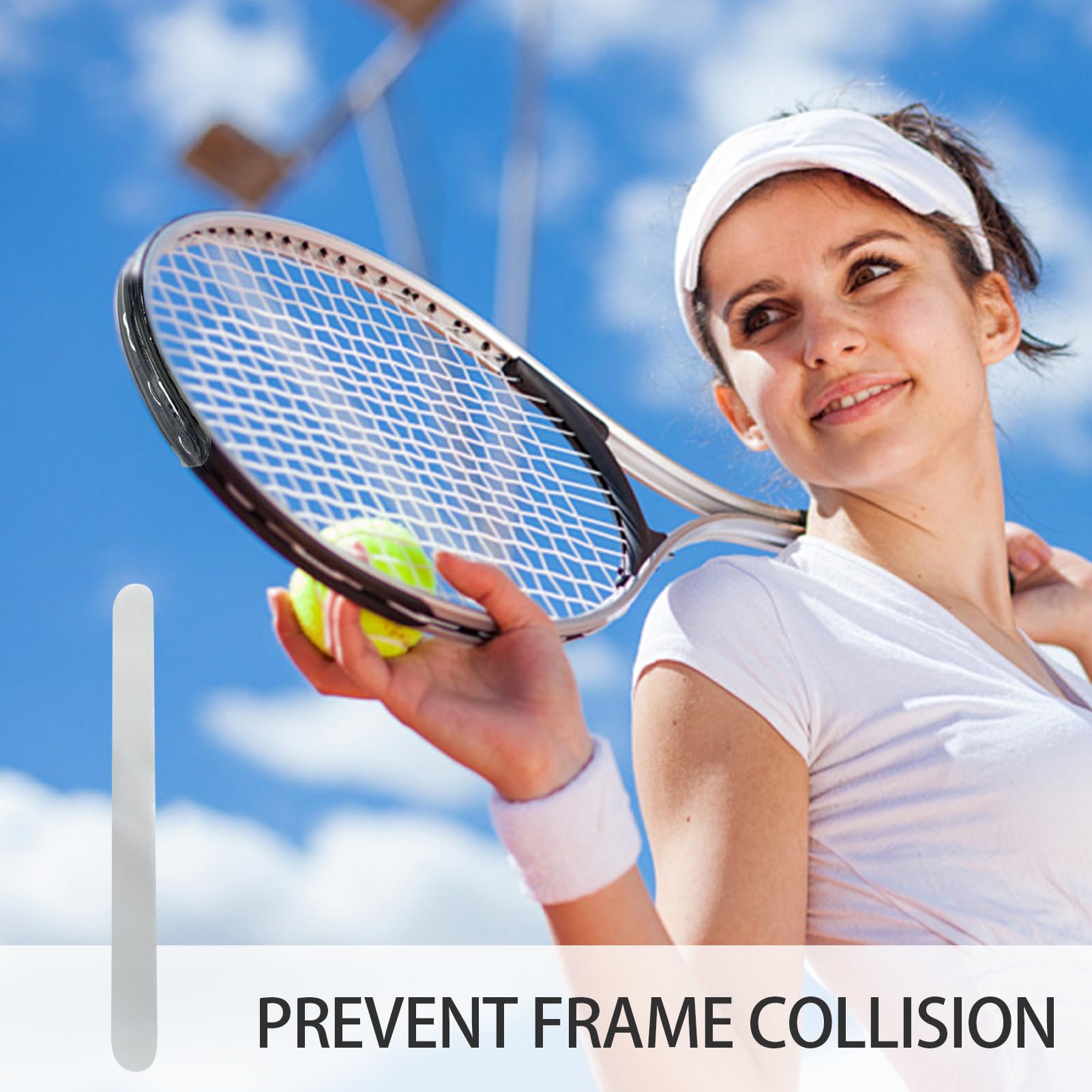 Protector de Raqueta de Tenis TPU Transparente Antirrayas Resistente al Desgaste