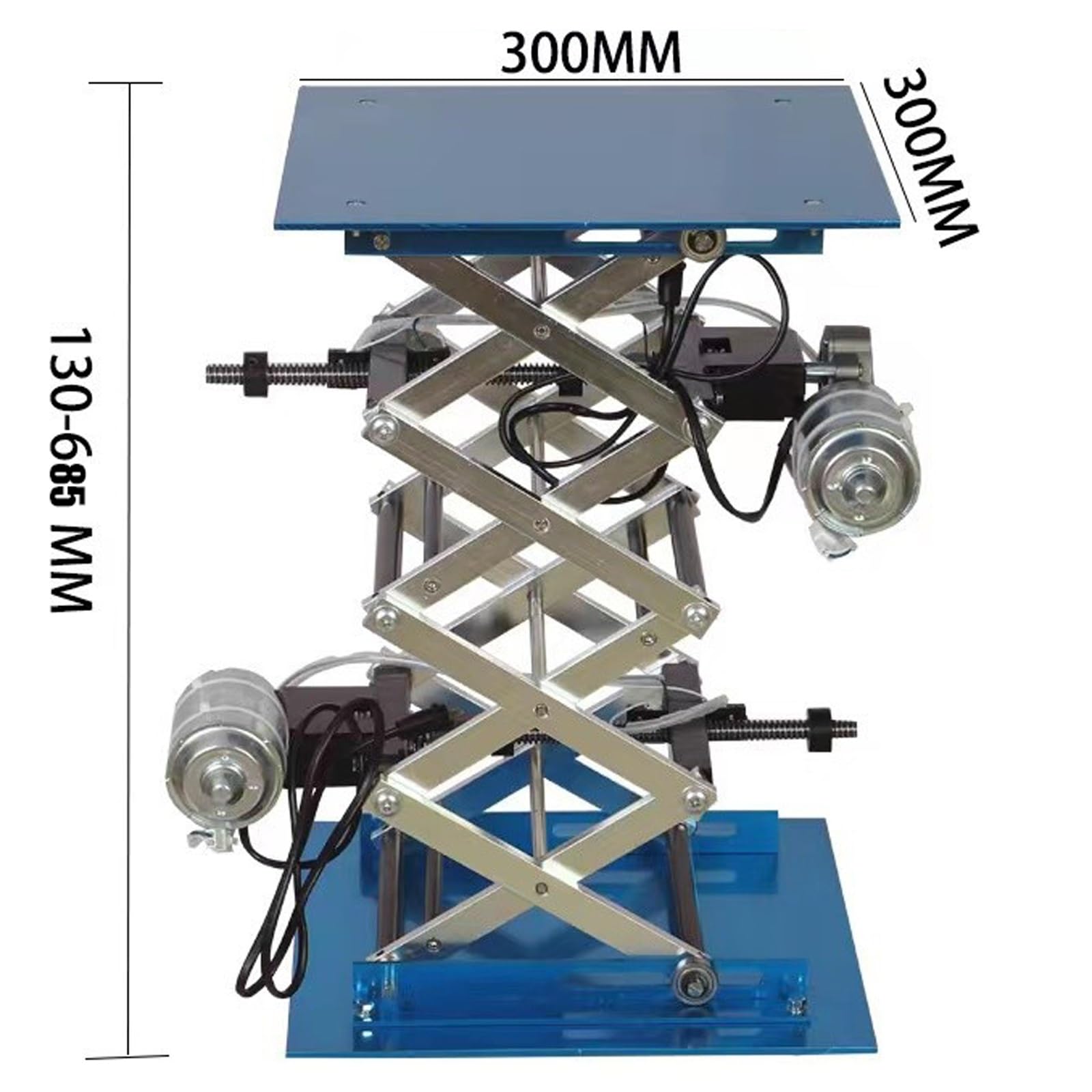 Plataforma de elevación eléctrica de 300 x 300 mm, equipo de laboratorio ajustable, capacidad de carga de 30 kg para uso escolar e industrial