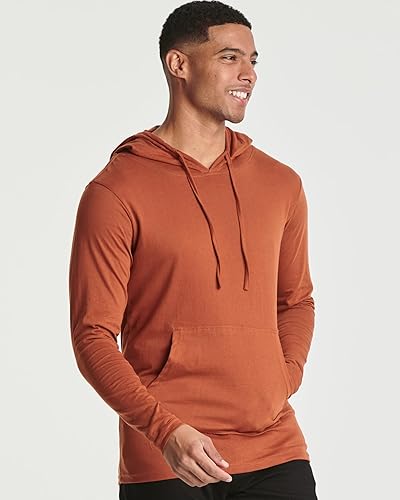 Miniatura 2 de Real Essentials Paquete de 3 sudadera con capucha de algodón ligero y casual con cordón y bolsillo para hombre