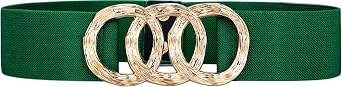 Womens Stretchy Wide Waist Belt Vintage Elastic Cinch Belt