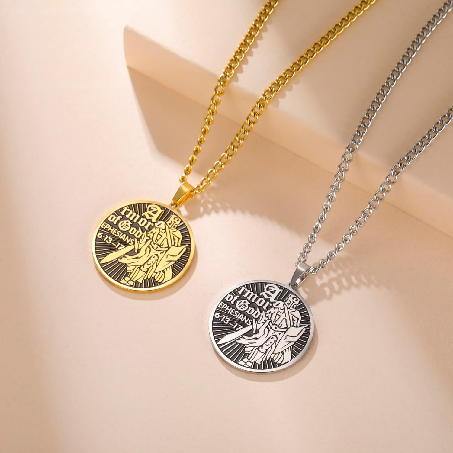 Dreamtimes Knights Templar Necklace Stainless Steel for Men Women Crusader Cross Pendant with Chain Bold Religious Jewelry Symbolic Medieval Templar Cross Necklace - Image 7