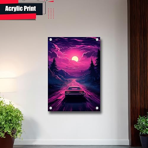 Miniatura 3 de Unique Synthwave Style Retro Art, 80s style art, framed poster print, guest room art, cool living room art, Home Decoration, poster