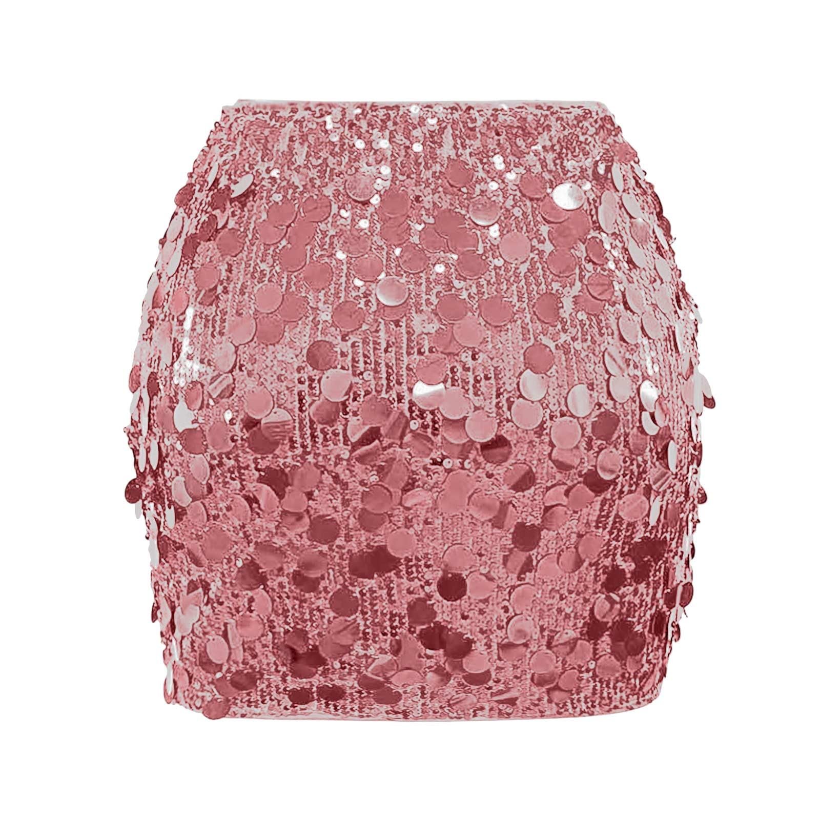 Gonna da donna in tulle, classica gonna a tutù, con paillettes, elasticizzata, attillata, minigonna per uscire e feste, colore nero