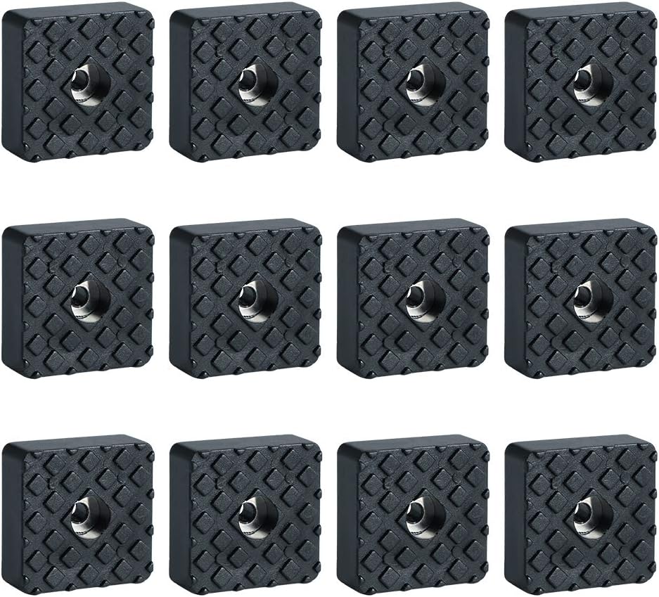 Alise 12 Pcs 11/5 Inch Square Rubber Feet NonSlip Rubber Furniture