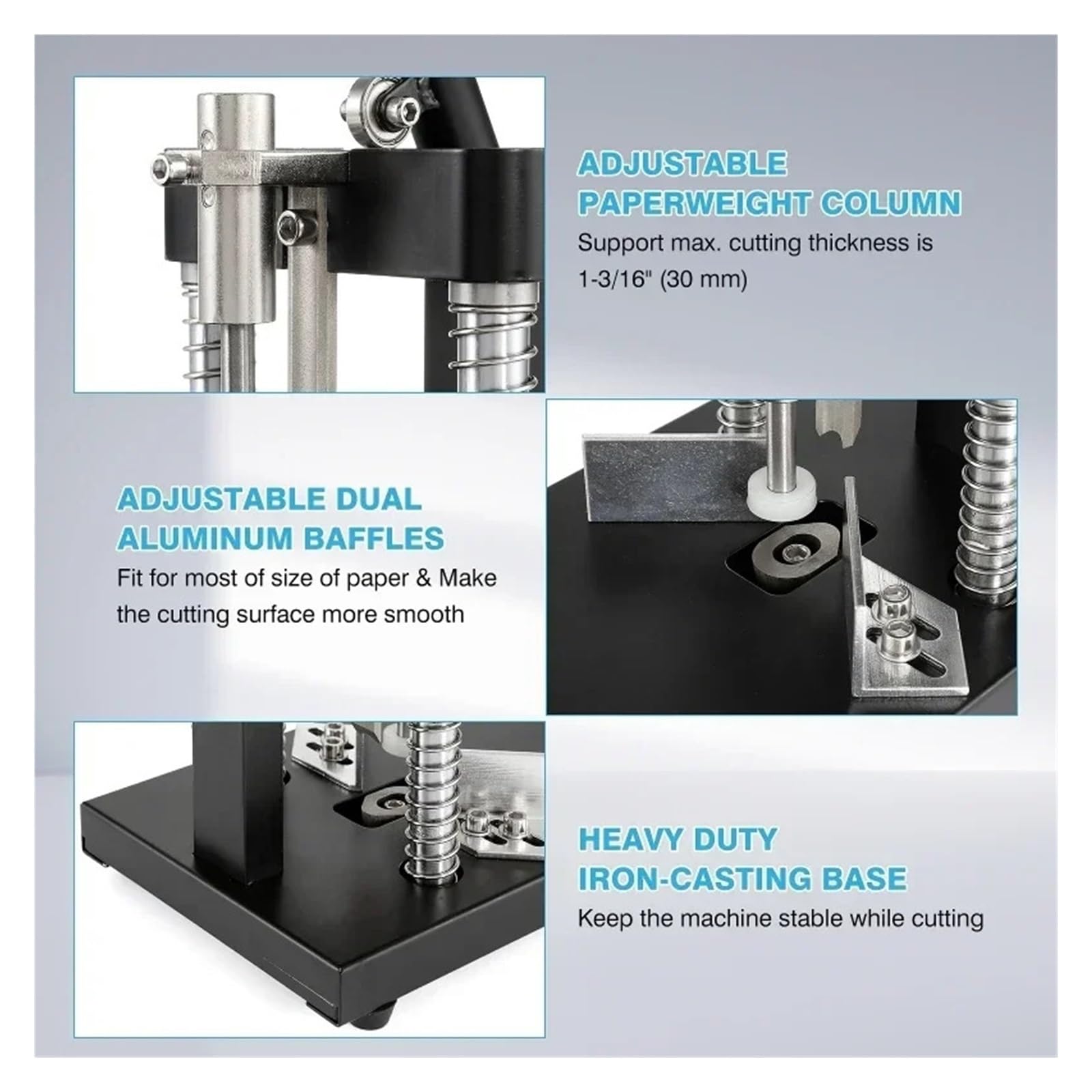 Fustellatrice For Angoli Macchina For Arrotondare Gli Angoli R3 R6 R8 R10 Altezza Del Dispositivo Di Trattenimento Della Carta Stampa(Black)