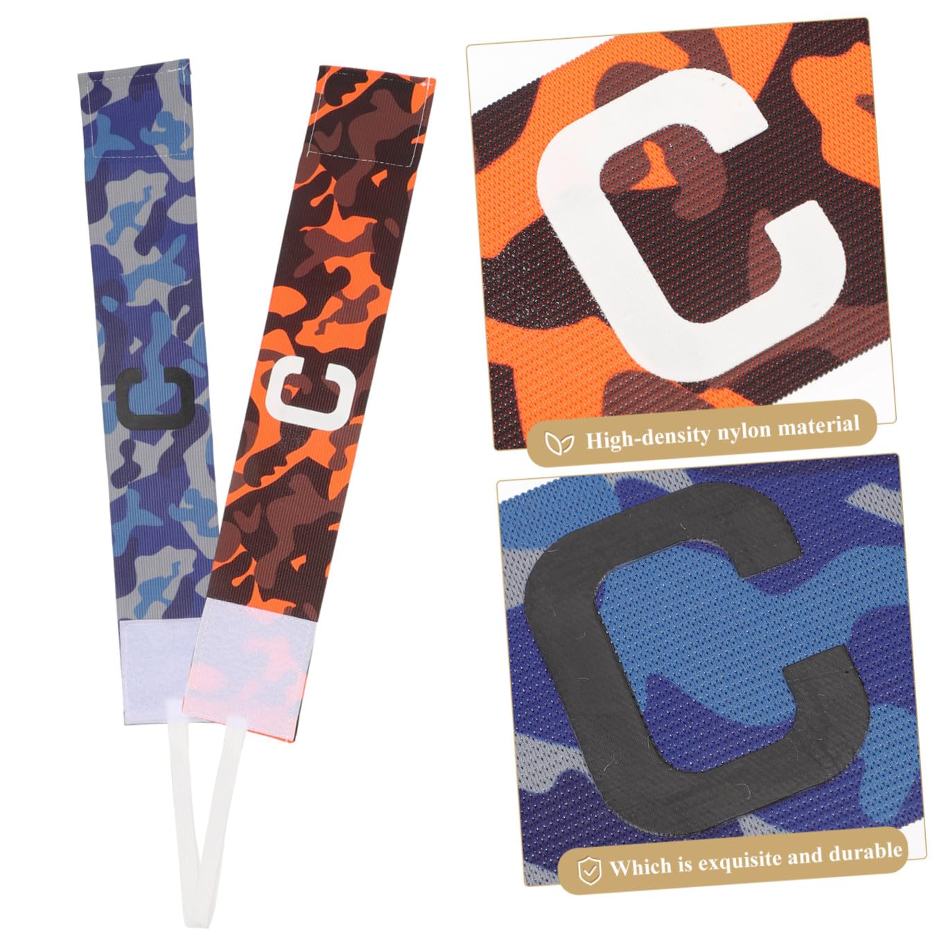 INOOMP 12pezzi Fasce per Regolabili Accessori Calcio per Partite Armbands Comodi Camouflage e Arancione Perfetti per Adulti