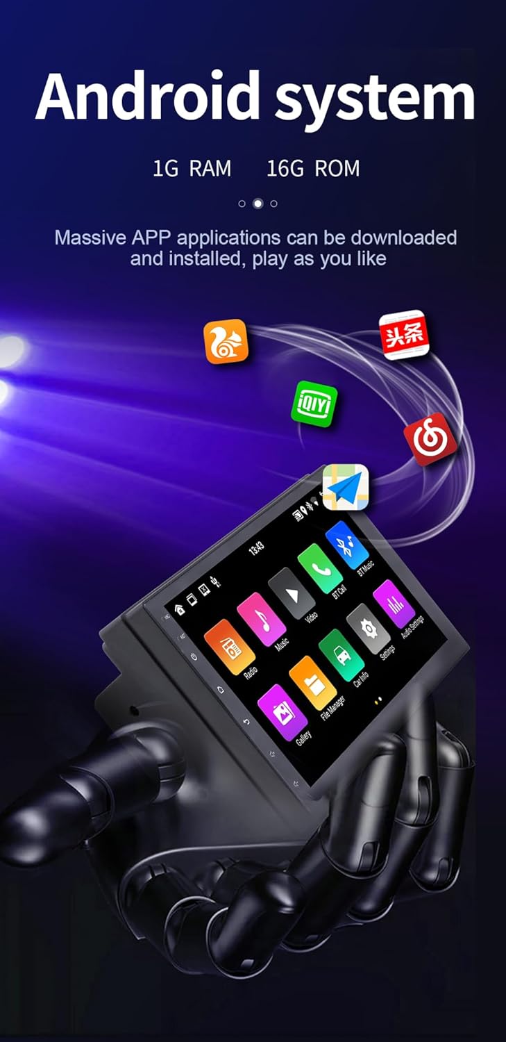 Eaglerich 9210S Car Radio displaying Android system with various apps
