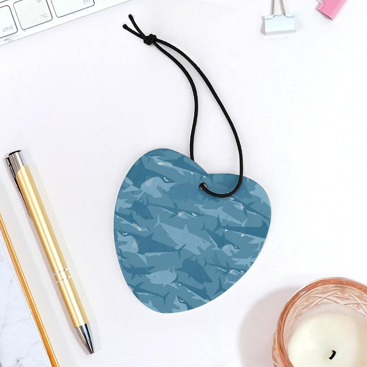 Shark Pattern Car Air Freshener Hanging Car Scent Cards Decor Interior Accessories
