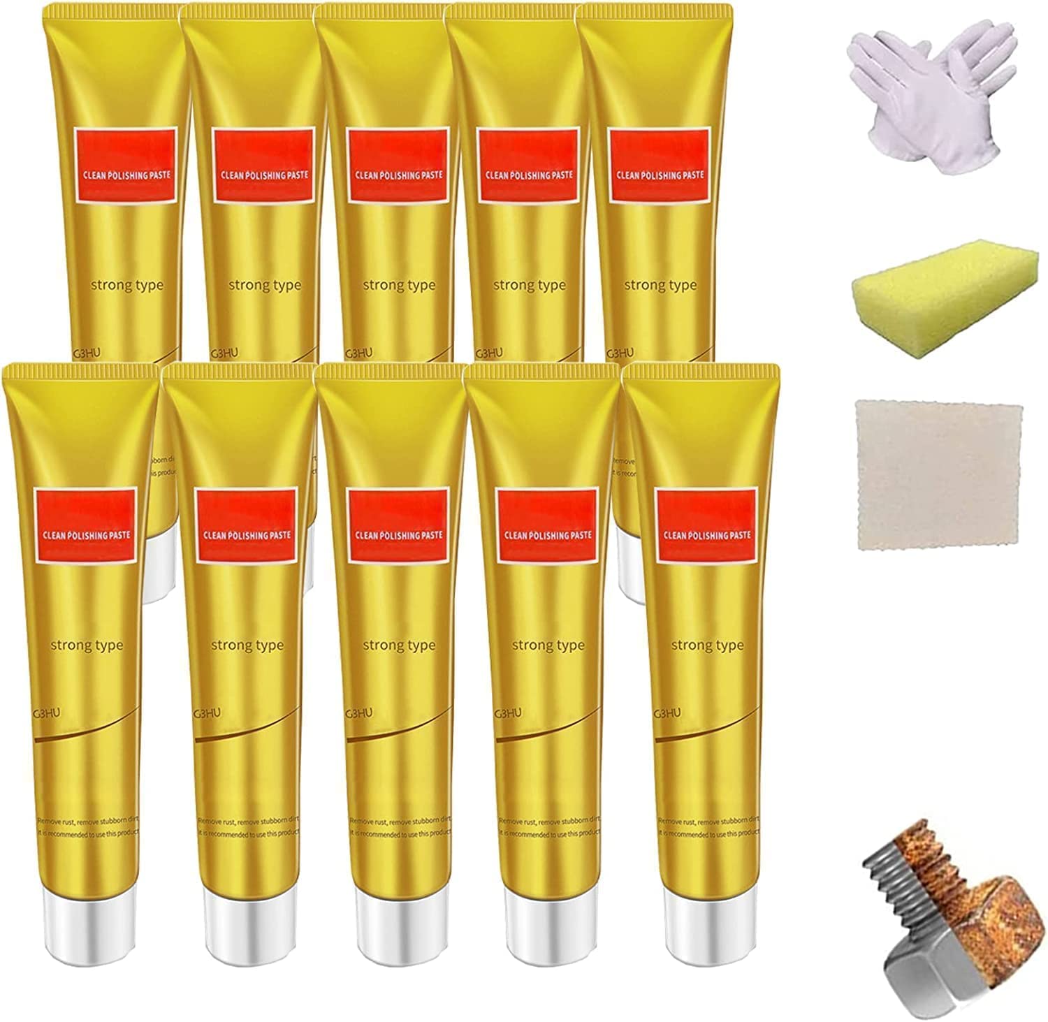 LaoSShu10g Instashine Metal Cream, 2/3/5/10Pcs Instashine Metal Polish Cream, Ultimate Metal Polish Cream, Fixini All Metal Polish Cream (Color : 10 Pcs)