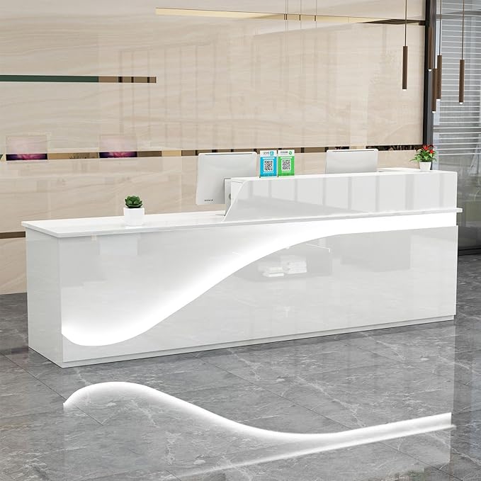 Amazon.com: ZXLBTNB Reception Desk, Front Counter Desk with Lockable ...