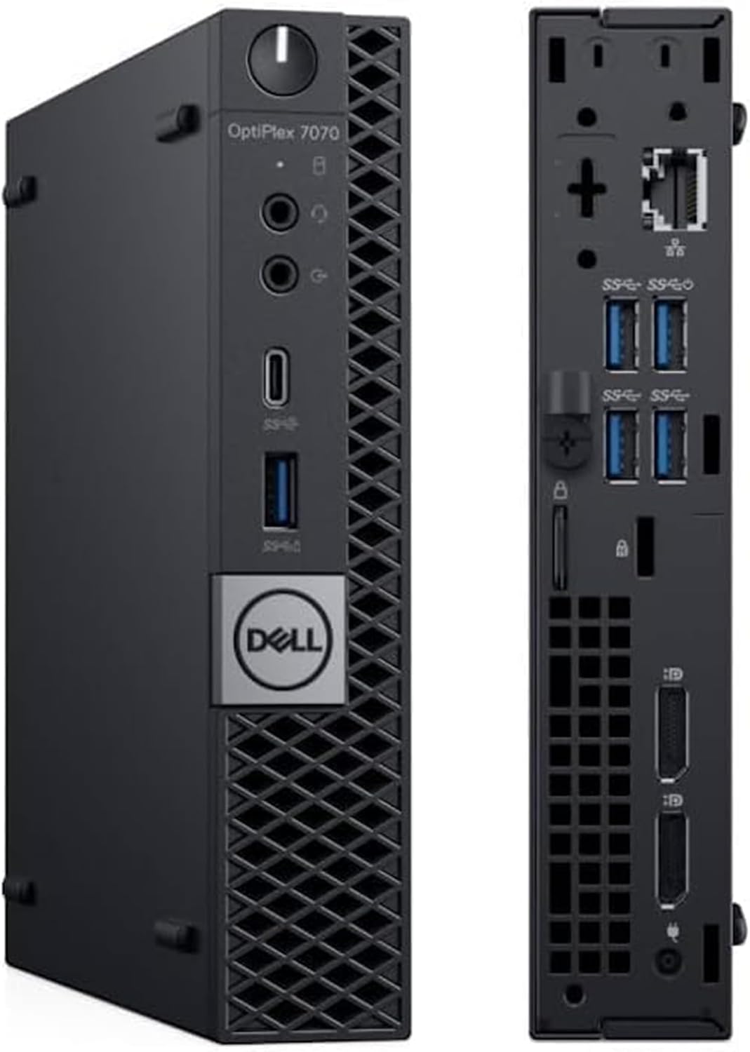 Dell OptiPlex 7070 Mini Business Desktop Computer, Core i3-9100 3.6GHz, Up to 4.2GHz, 8GB DDR4 RAM, 256GB SSD, Keyboard+Mouse, USB WiFi+BT, Windows 11 Pro (Renewed)
