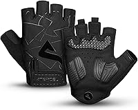 ATERCEL Men's Cycling Gloves with 6mm Shockproof Gel Padding - Bike, MTB, Gym, Weightlifting Gloves for Superior Grip & Protection