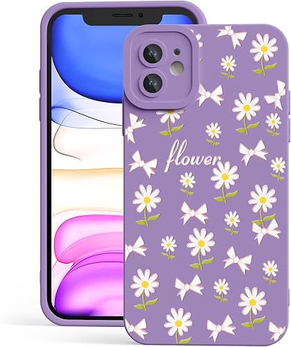 CASBST for iPhone 11 Phone Case, Printed Silicone, Daisy Bow