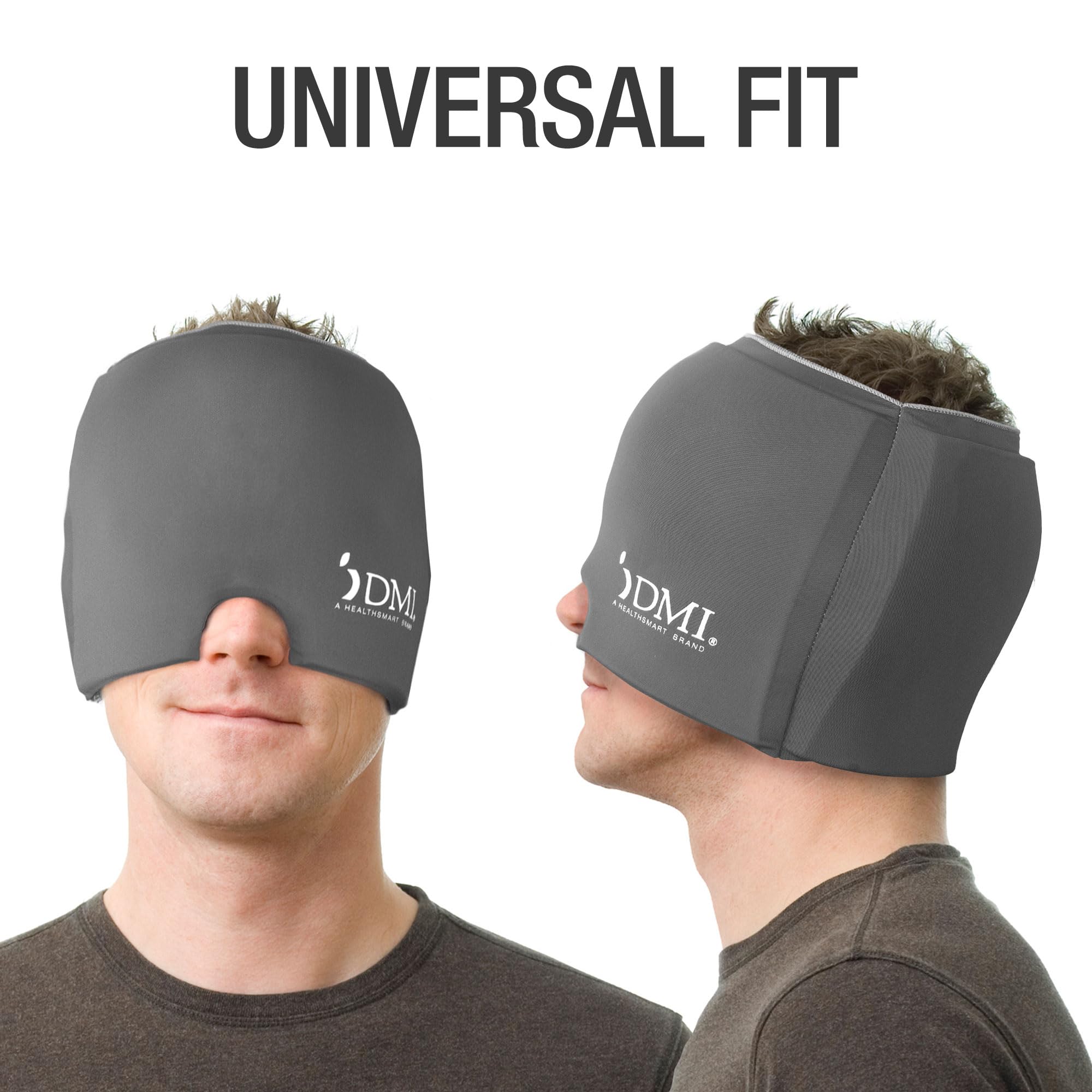 DMI Ultra Migraine Relief Cap | Natural Headache Relief | HSA & FSA Eligible | Migraine Mask and Headache Relief Hat | Gel Eye Mask | Ice Face Mask and Cold Cap for Migraines | Headache Ice Pack — Amazon image 6