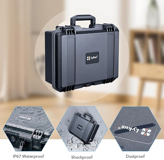 Lykus Titan OQ210 Waterproof Hard Case, Works with Quest 3S/Quest 3 and Kiwi Design K4/SPC Head Strap with Battery/Elite Strap with Battery, Better Protection [CASE ONLY]