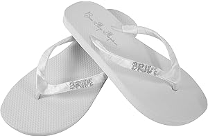 White Flip Flops Women Wedding