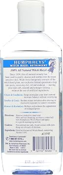 HUMPHREY'S Witch Hazel Humphreys Witch Hazel Astringent 8 Oz