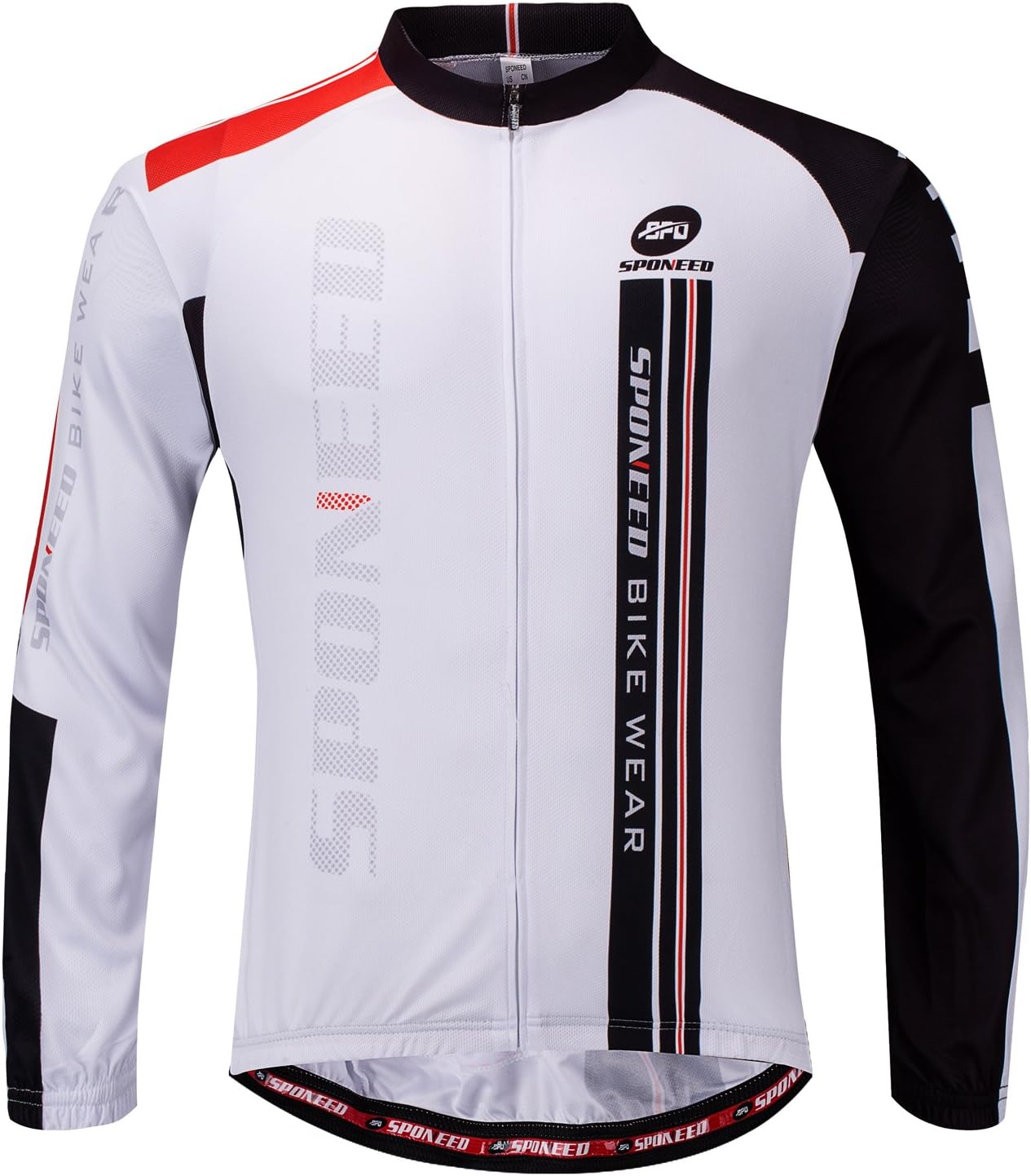 sponeed Men's Bicycle Shirts Long Sleeve Biker Jerseys Full Zipper Winter Cycling Gear Breathable