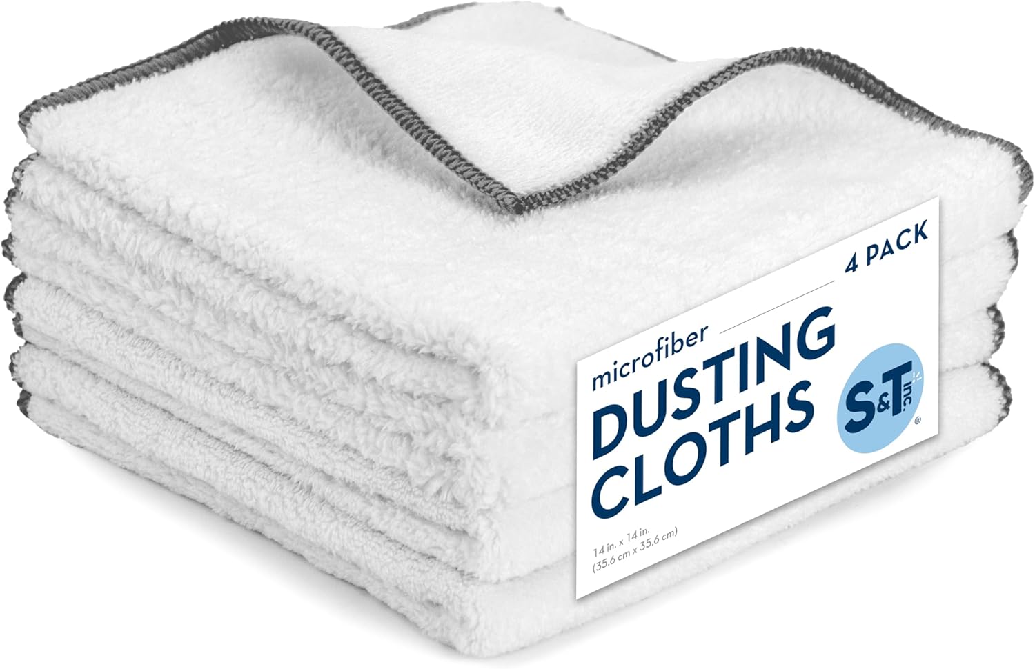 Amazon.com: S&T INC. 4 Pack Dusting Microfiber Cleaning Cloth ...