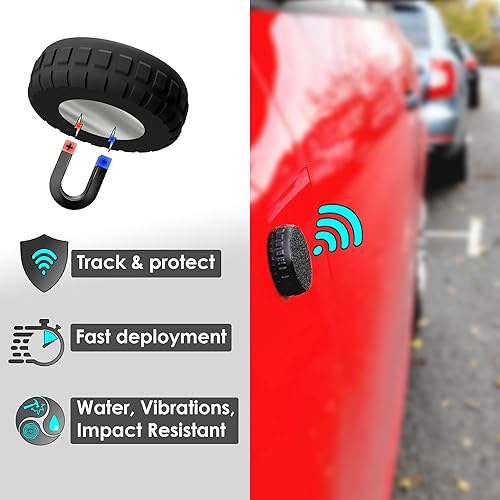 Miniatura 2 de Funda magnética y adhesiva delgada  Compatible con Apple AirTag  Soporte a base de imán resistente al agua, impactos y vibraciones  Fabricado en