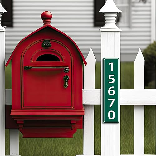 Vista 18 de Placa reflectante personalizada para dirección de casa para exterior, placa de número de casa personalizada para buzón exterior, letrero de Placa