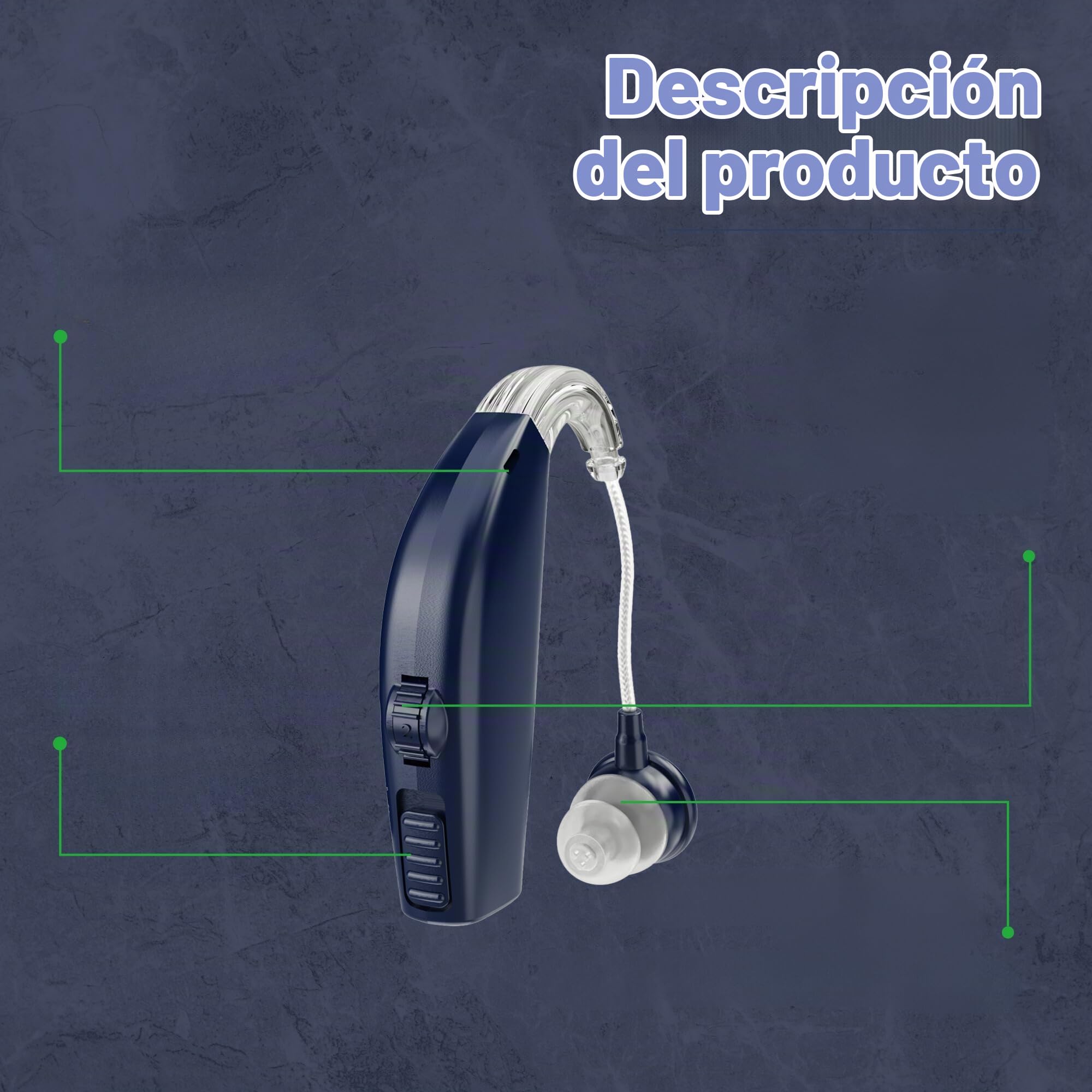 MEDca Par de 2 con batería que dura todo el día, azul