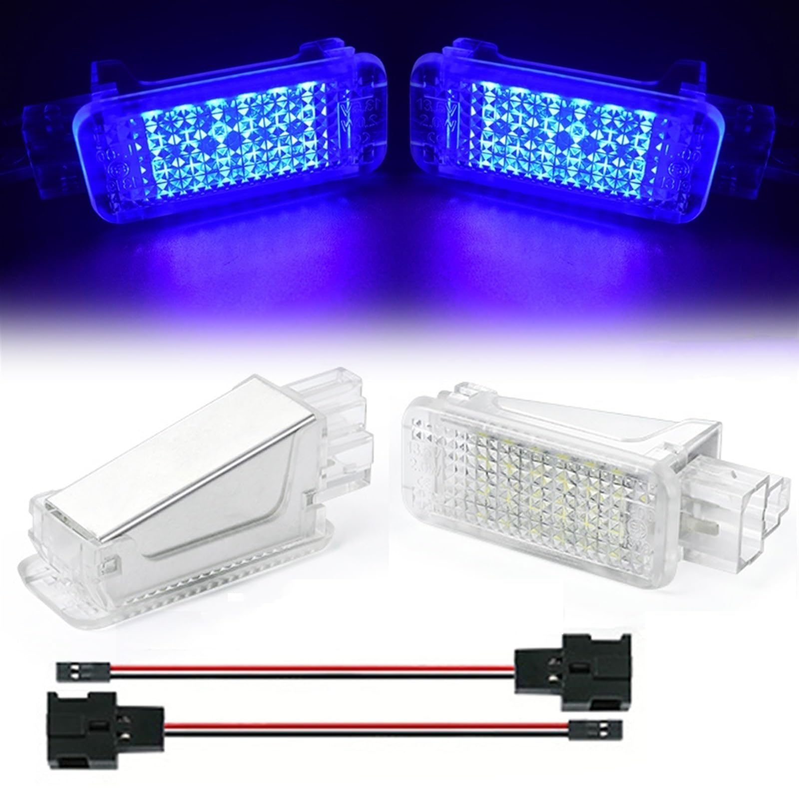 Luci vano piedi XUBOR Lampade for vano portaoggetti a LED for vano piedi, vano bagagli, for VW, for Golf, for POLO, for Passat, for, for Jetta, for Caddy, UP T5 T6, for Touareg, for Scirocco(Charm Bl