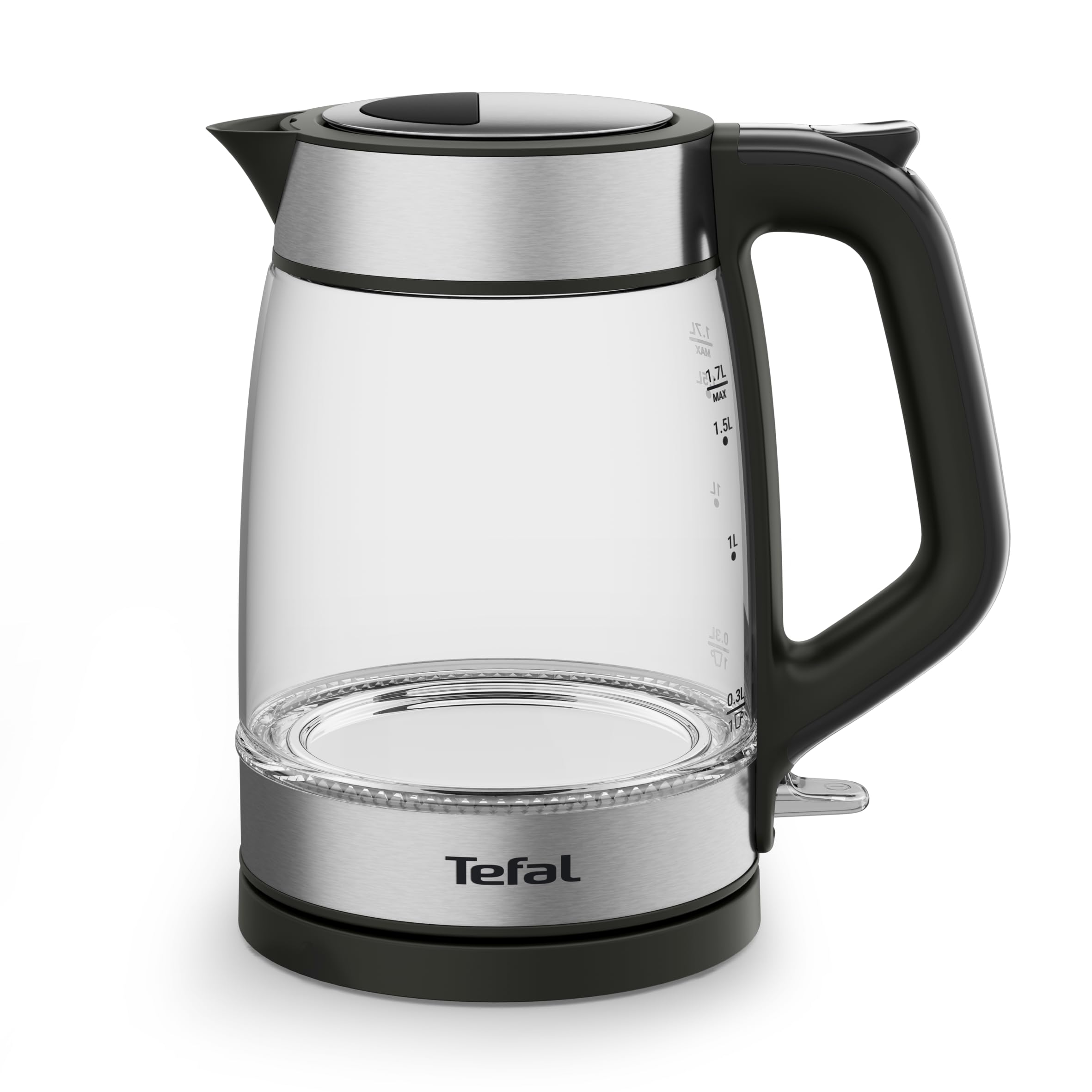 Tefal Ki6058 - Bollitore elettrico in vetro, 1,7 litri, facile da pulire, colore: nero
