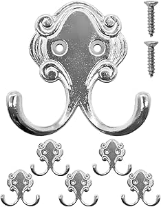 FUXXER Mini Haken 20er Set Silber - Kleine Eisen Haken Für Deko & Bilder | Wandhaken Set