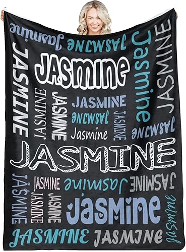 Dr.TOUGH Manta personalizada para bebé con nombre, manta de franela personalizada para niños y adultos, regalos de cumpleaños de Navidad