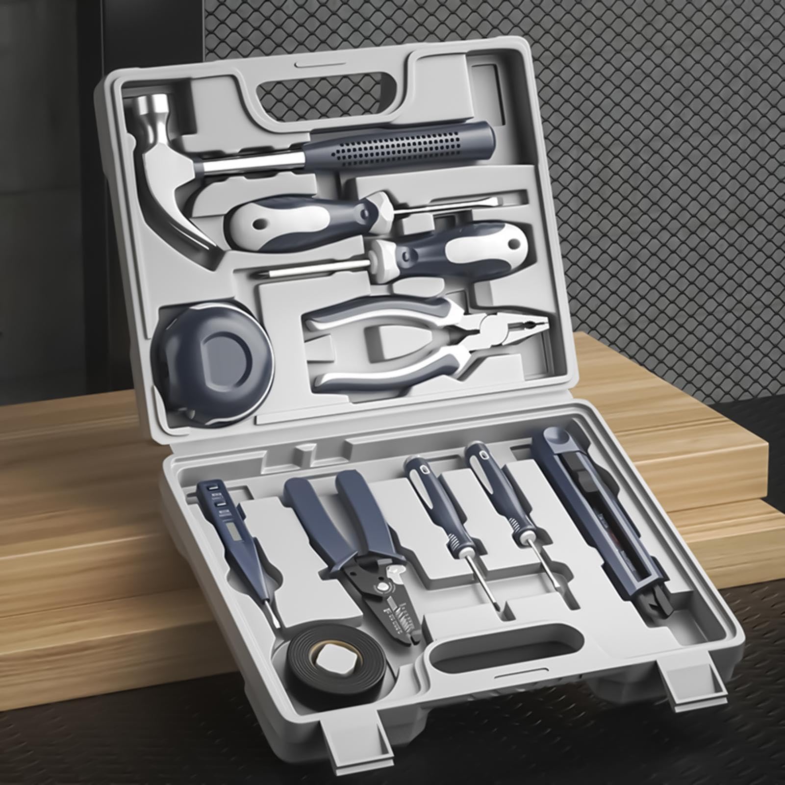 Kit Attrezzi Domestici 11 Pezzi Hardware Multifunzione Portatile | Kit Attrezzi Da Viaggio Per Riparazioni Urgenti Casa Appartamento Ufficio Auto Miglioramento