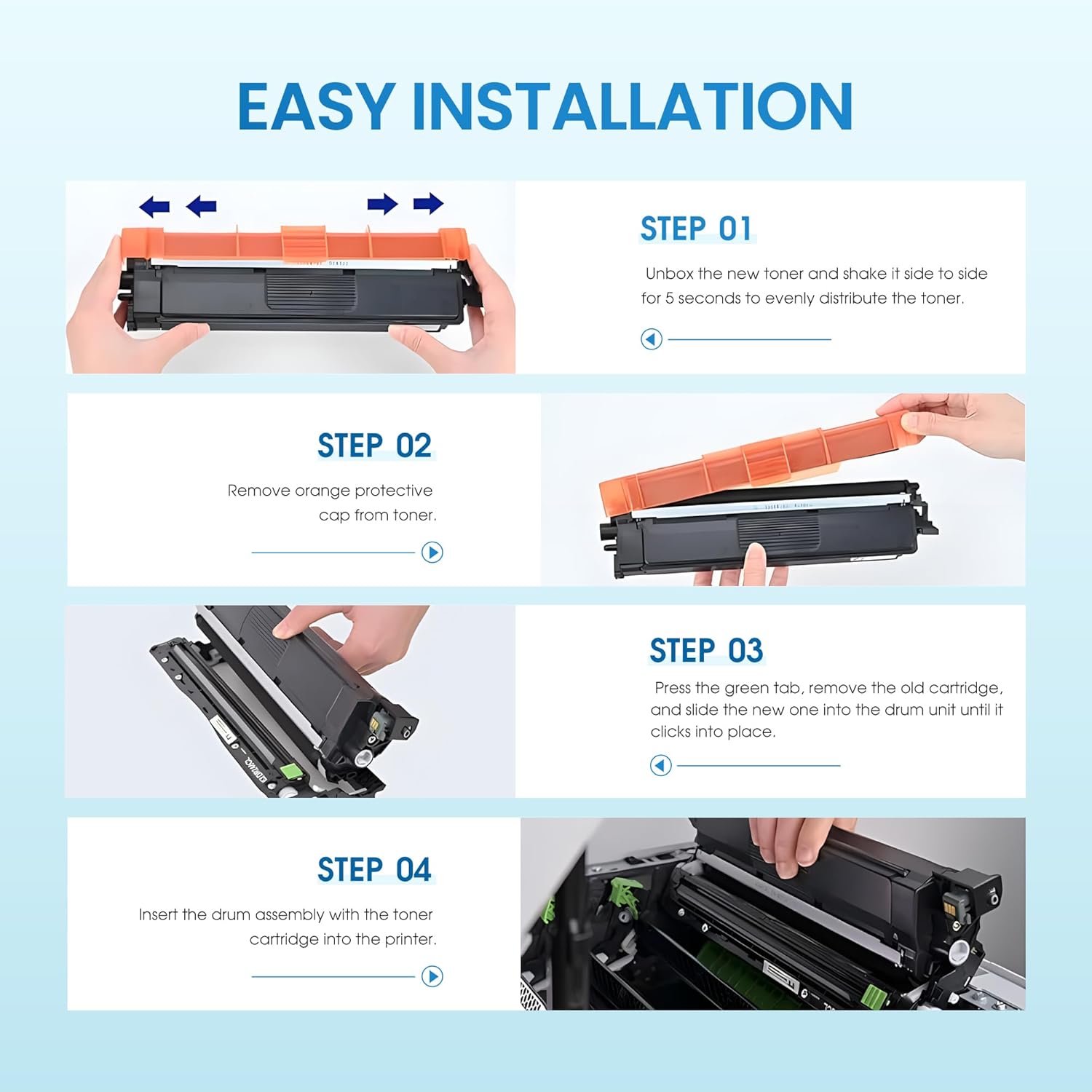 TN229XL 229XL Toner Cartridges Compatible with Brother TN229 Toner Works for Brother MFC-L3780CDW MFC-L3720CDW HL-L3280CDW MFC-L8395CDW HL-L3300CDW HL-L3220CDW HL-L3295CDW Printer (BK/C/M/Y 4 Pack)