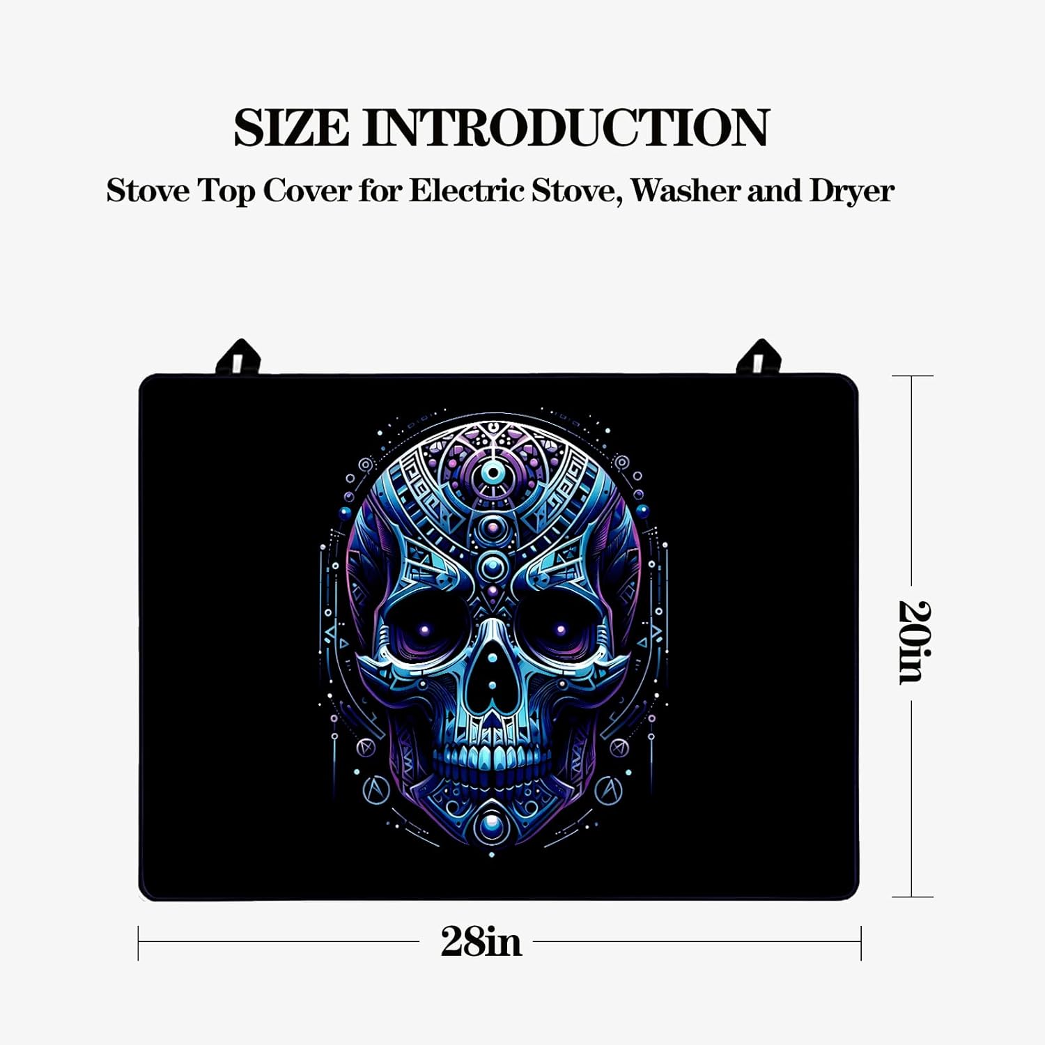 Electric Top Lid 28" x 20" | Goacifie Lid | Heat Resistant Glass Stove Top Cover | Thick Natural Rubber | Stove Top Cover Extended Space (skeleton)
