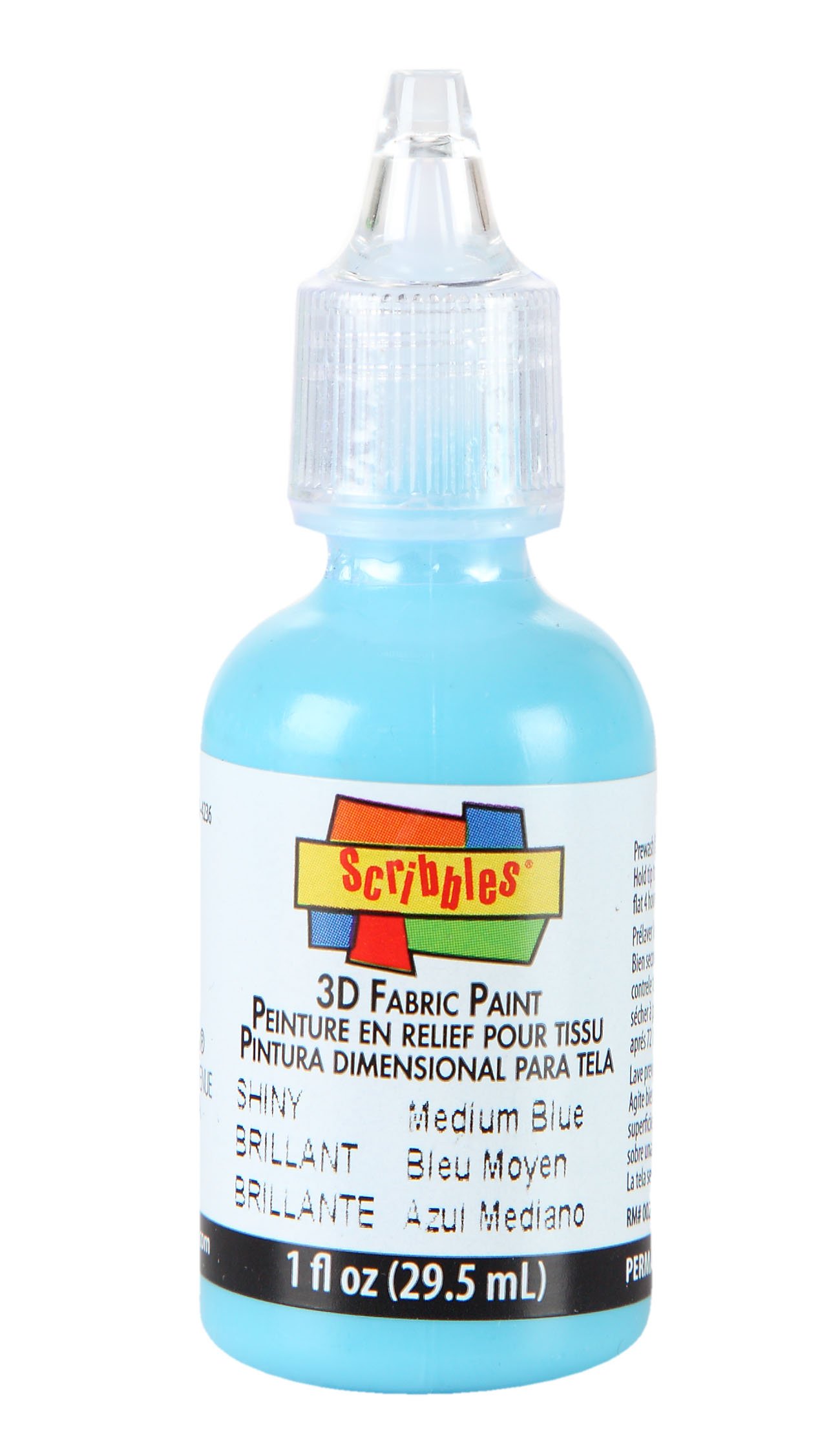 Scribbles 3D Fabric Paint Shiny- Medium Blue