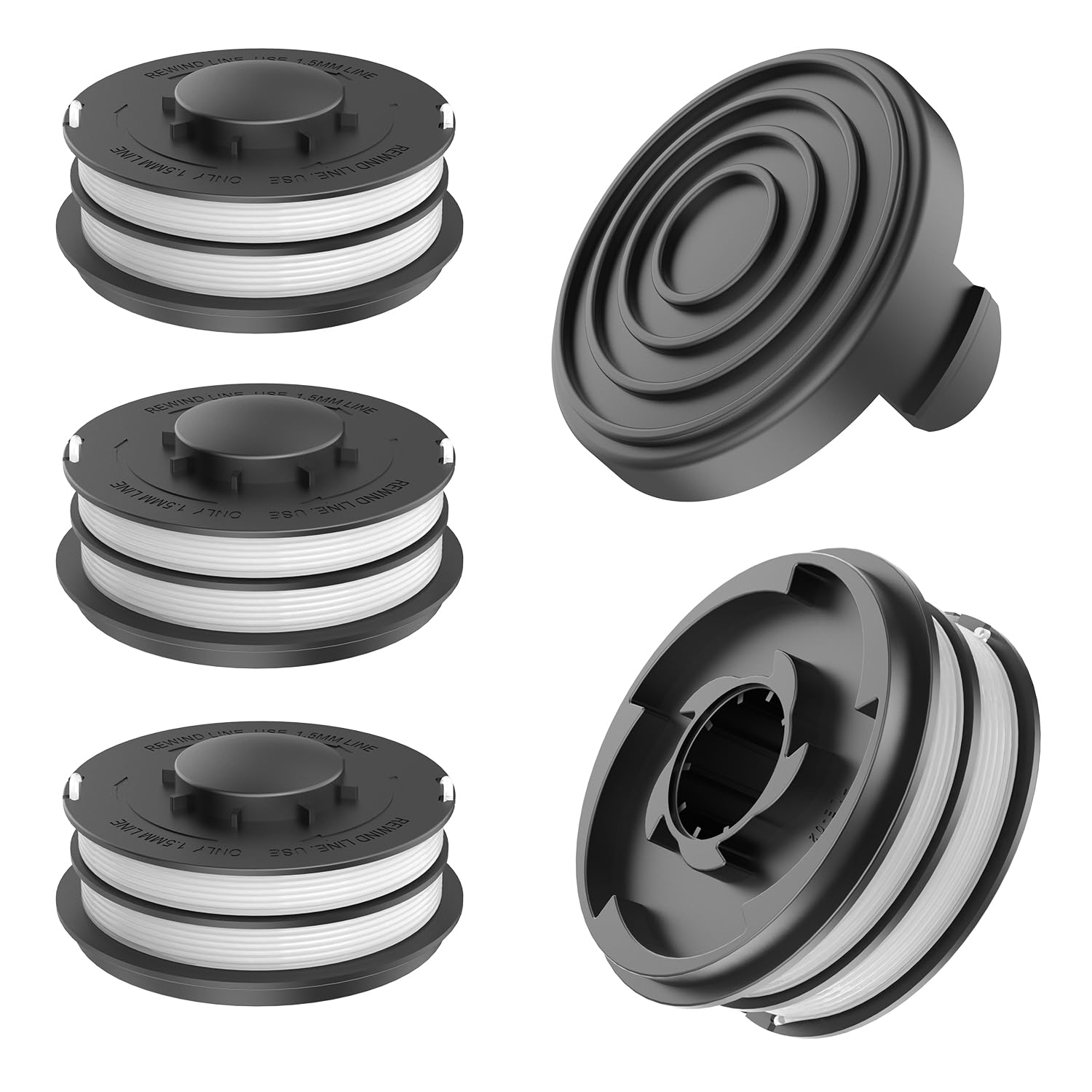 6 Bobines 1 Couvercle De Bobine Pour Tondeuse à Gazon Gardenline Einhell Glr Glt 12974772 - Foto 7