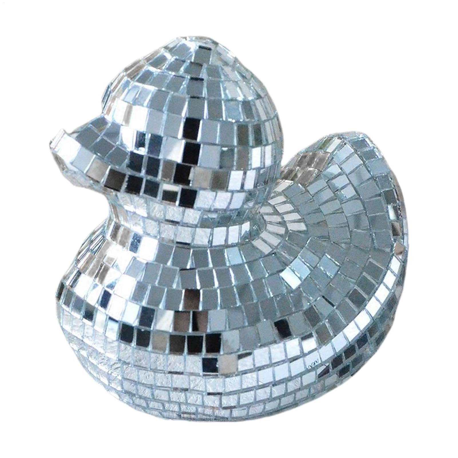 Disco Ball Duck - Decorative Disco Balls, Duck Cake Decoration | Sparkling Rubber Duck with Glitter Finish, Fun Retro Decoration or Gift for Fans