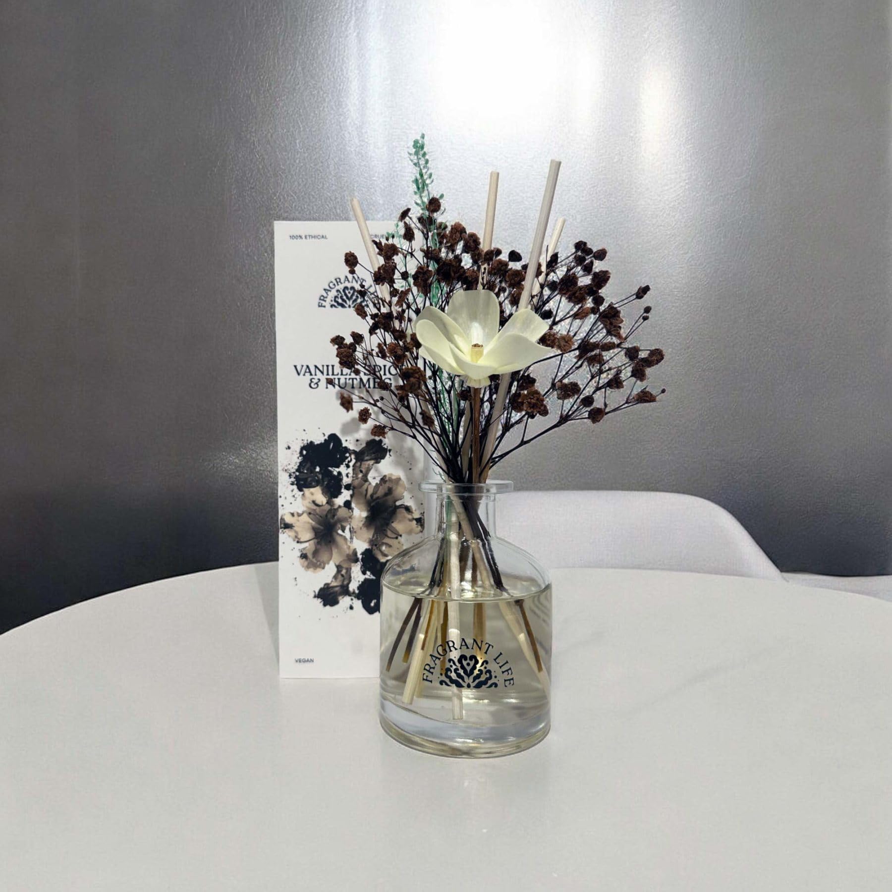 Fragrant Life Botanical Reed Diffuser - Vanilla Spice & Nutmeg