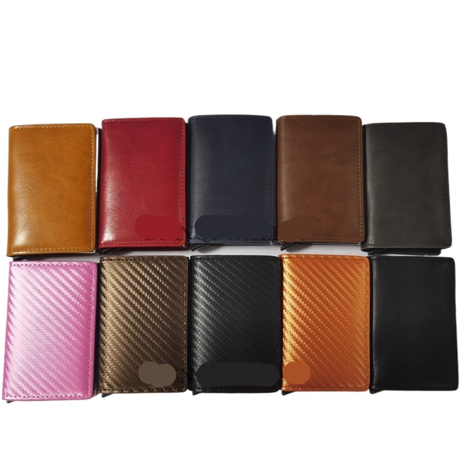 Vaeltor 5PCS Men Wallet Card Holders Purse Business Slim Thin Smart Credit Cardholder Case Note Holder(Brown)