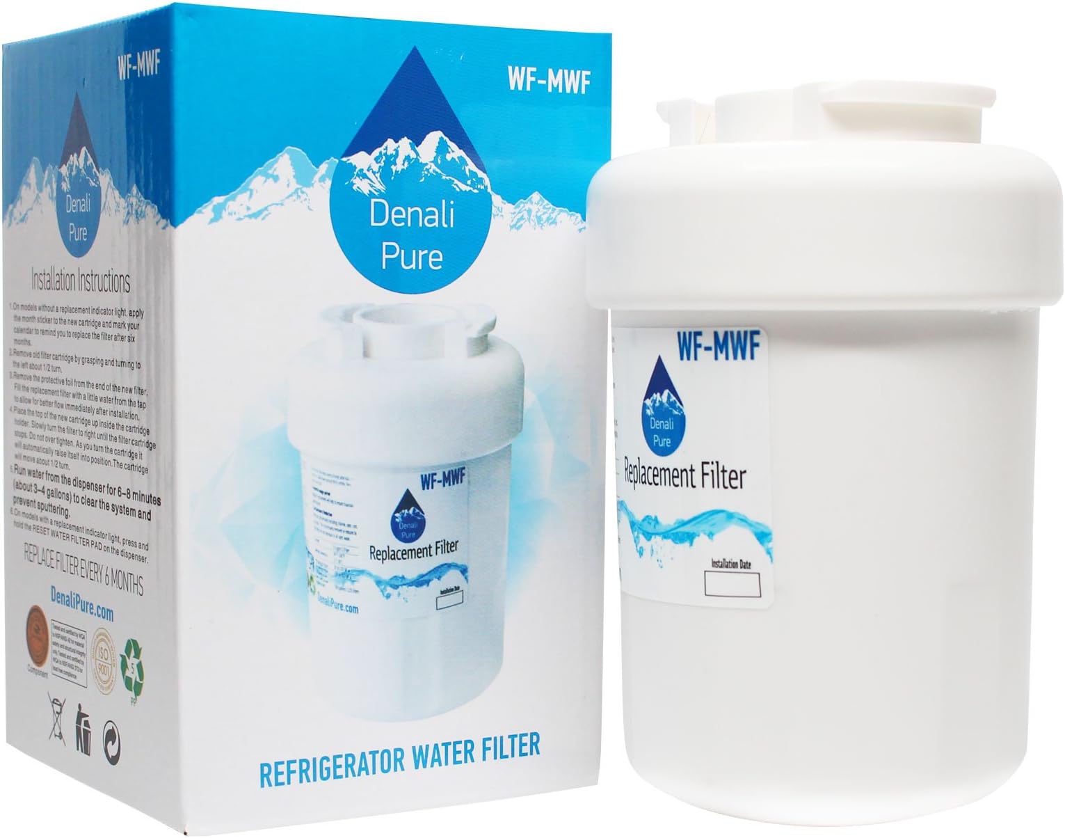 3-Pack Replacement for Hotpoint HSS25GFPJWW Refrigerator Water Filter - Compatible with Hotpoint MWF, MWFP Fridge Water Filter Cartridge