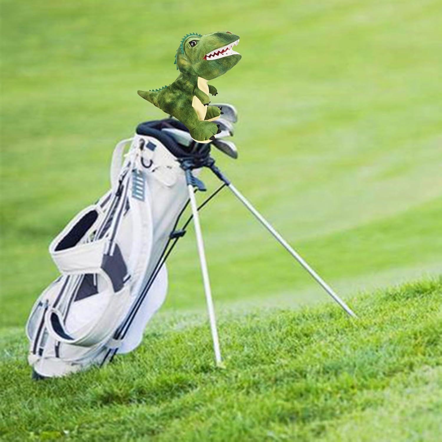 Golf Club Head Cover Funny Cartoon Golf Animal Wood Pole Set Suitable for 460 cc (Dinosaur)