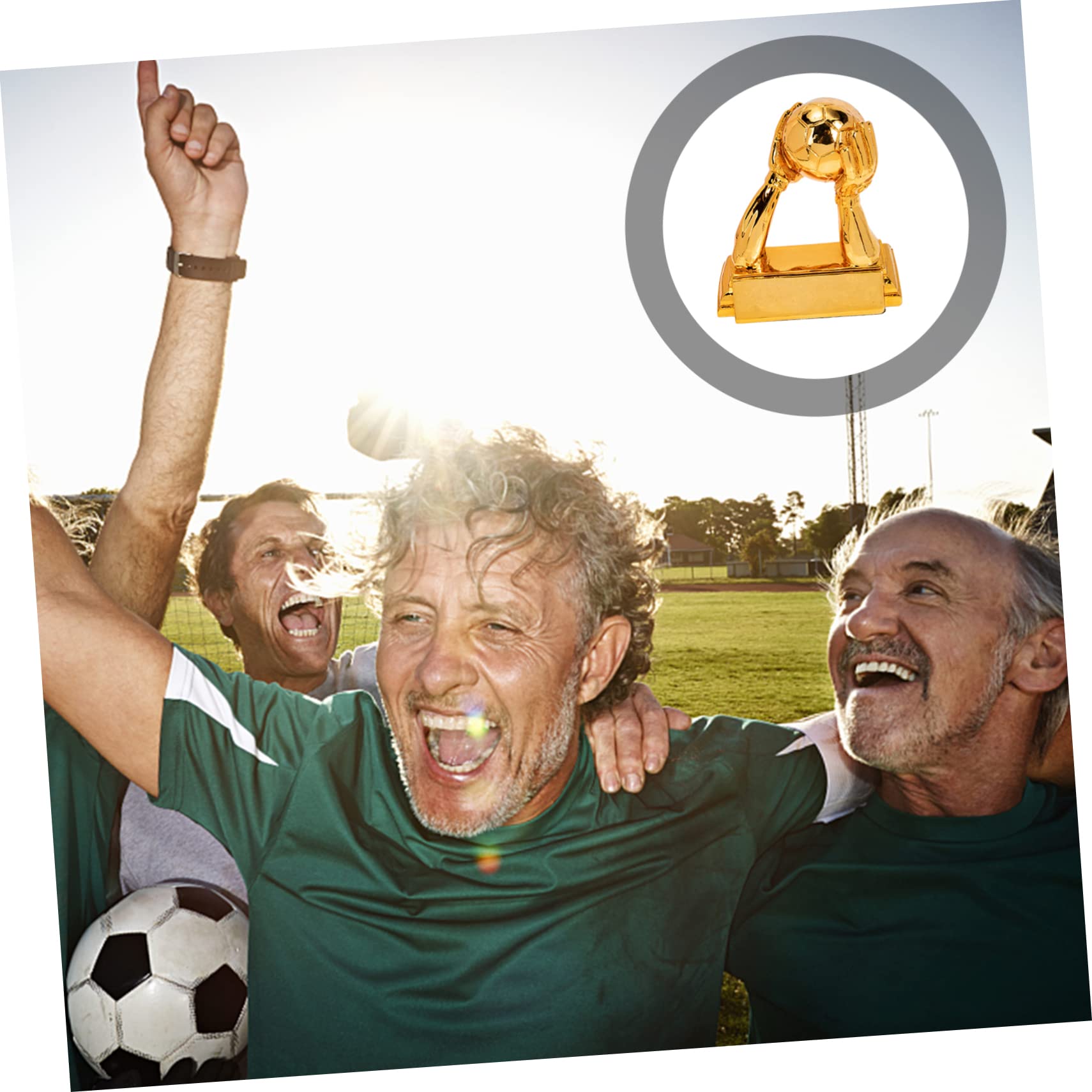 HEMOTON Fußball Trophäe für Torhüter Goldenes Design Kreative Resin Souvenir für Fans zur Fußballfeier Heimdekoration