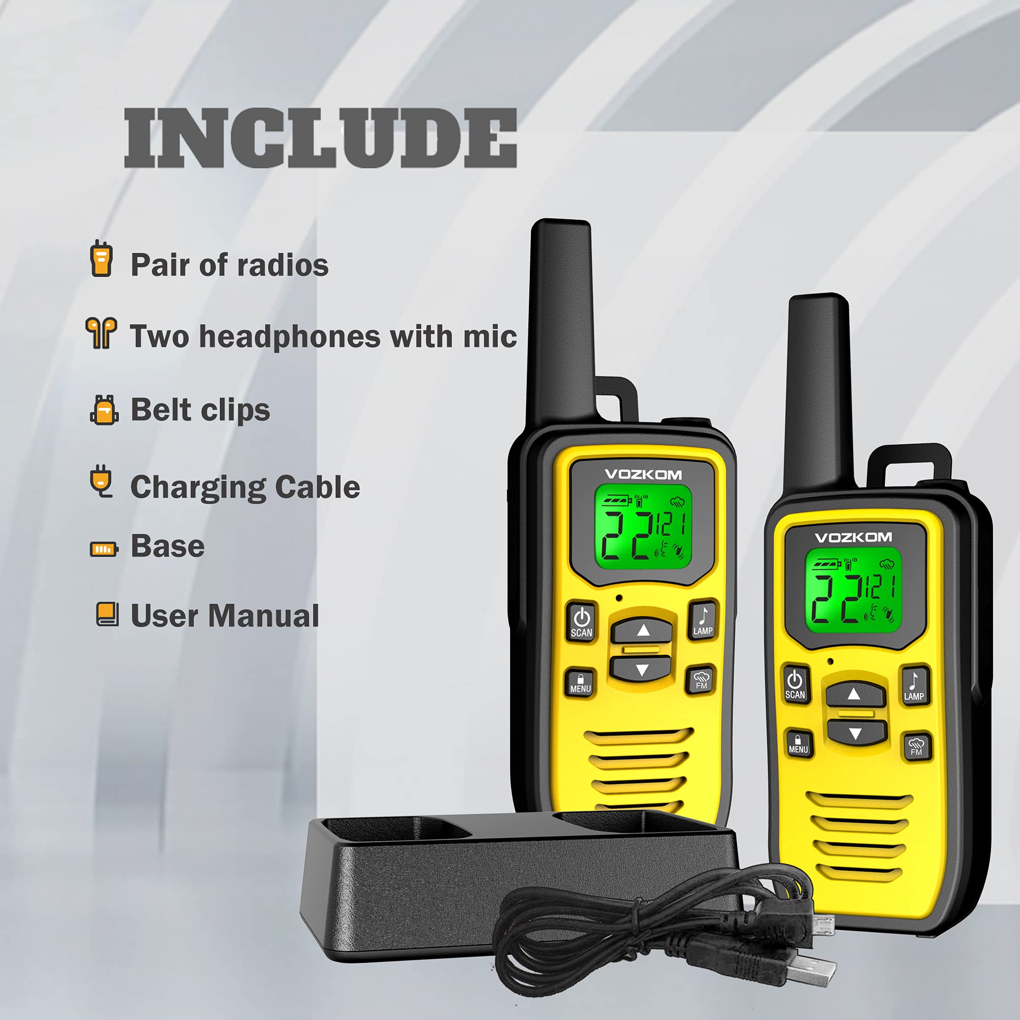 Long Range Walkie Talkies Profressional Survival Kits for Adults, NOAA