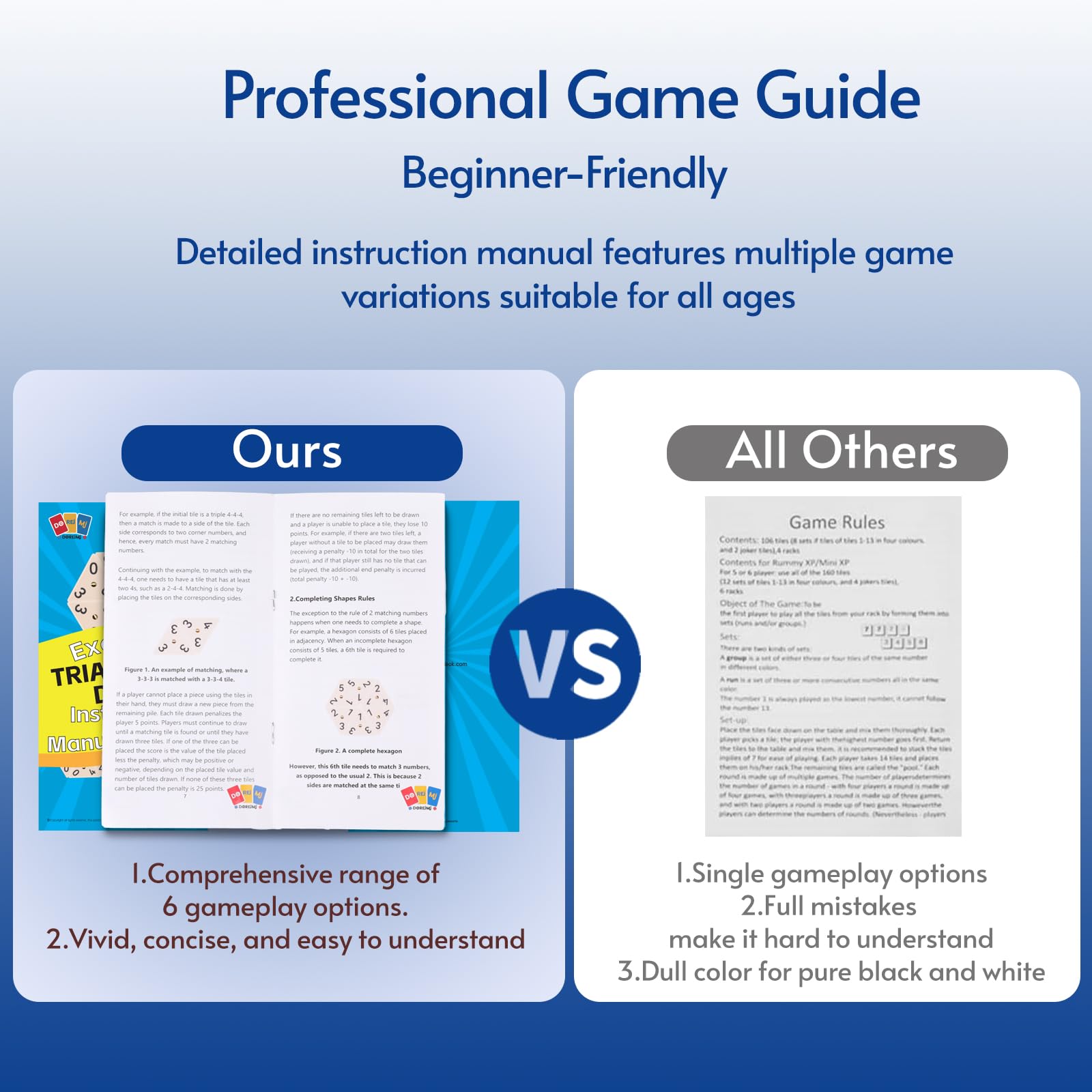 Doreimi Triangle Domino Game Set with 8 Wooden Holders & 56 Triangular Domino Tiles & Brass Spinner Travel Essentials Classic Family Strategy Board Game for Kids and Adults